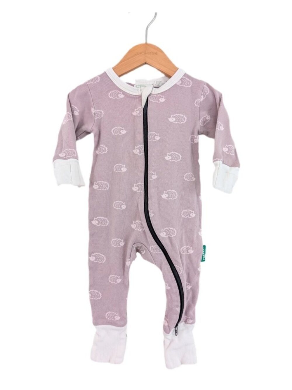 Parade Purple Hedgehog Convertible Zippy 0-3m | Organic Cotton Baby Sleeper